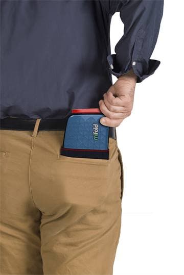 Fits in back pocket!